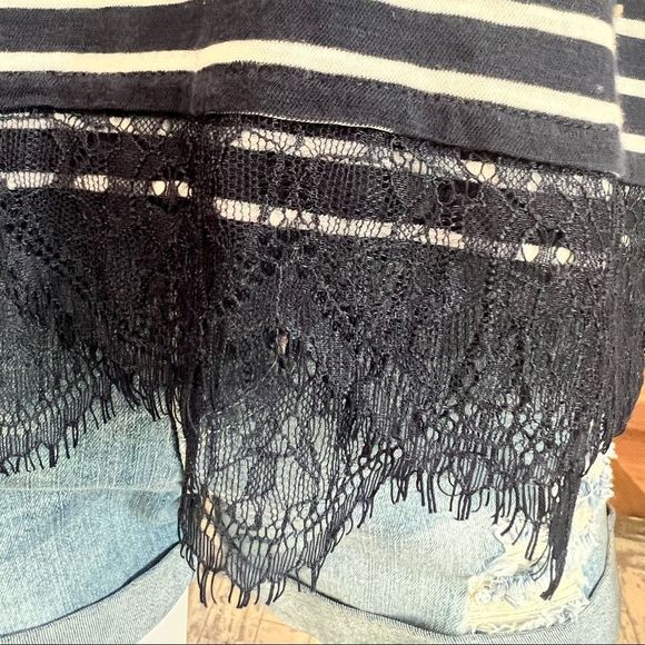 J. Crew Striped Top with Eyelash Hemline - Picture 5 of 5